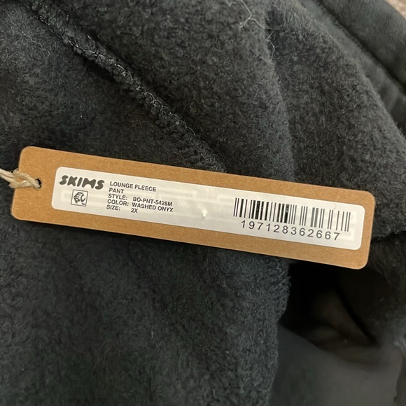 Skims MENS TAPERED JOGGER sweatpant in washed onyx black size 2x - Picture 7 of 7